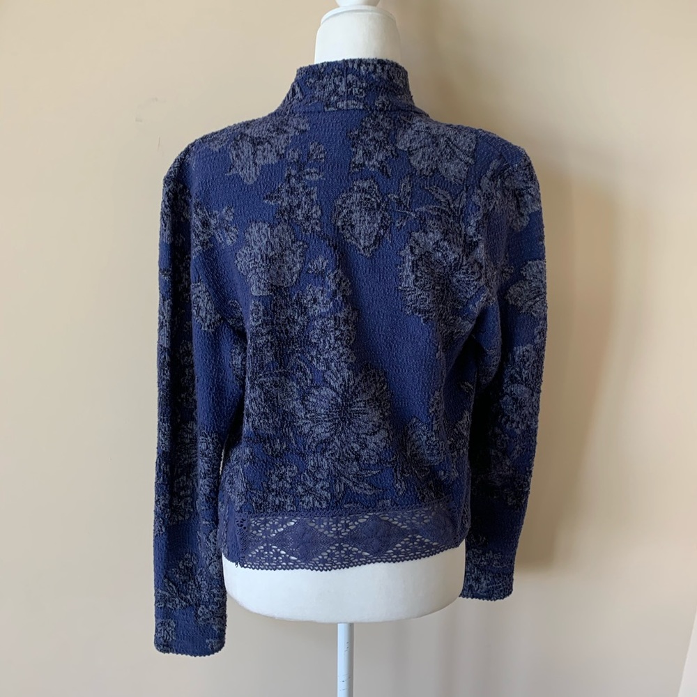 Blue jacquard jacket - Picture 5 of 7